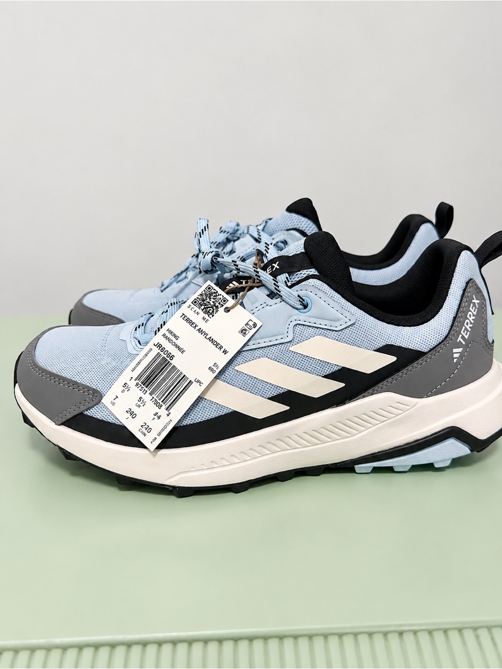 Adidas Terrex Anylander W Hiking Shoes Women’s 7 Blue Gray NWT JR6606 Sz 11